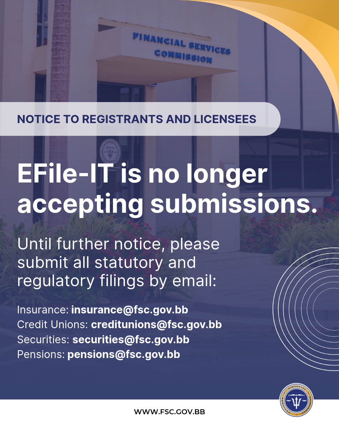 Temporary Process for Submission of Statutory and Regulatory Filings